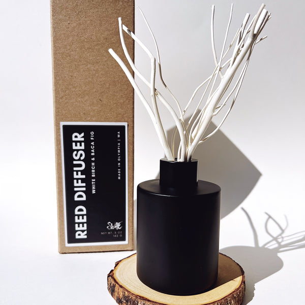 Natural Willow Reed Diffuser - White Birch & Baca Fig